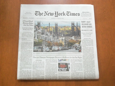 2020 OCTOBER 25 NEW YORK TIMES - TRUMP LEGACY ON ECONOMY BOES BEYOND NUMBERS
