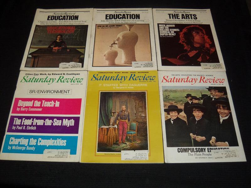 1960-1973 SATURDAY REVIEW MAGAZINE LOT OF 29 ISSUES - NICE COVERS - WR 104E