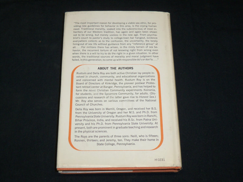 1968 HONEST SEX HARDCOVER BOOK BY RUSTUM & DELLA ROY - FIRST PRINTING - KD 2762L