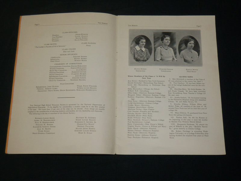 1931-1935 THE MIRROR STEPHEN S. PALMER HIGH SCHOOL PROGRAM LOT OF 5 - WR 717
