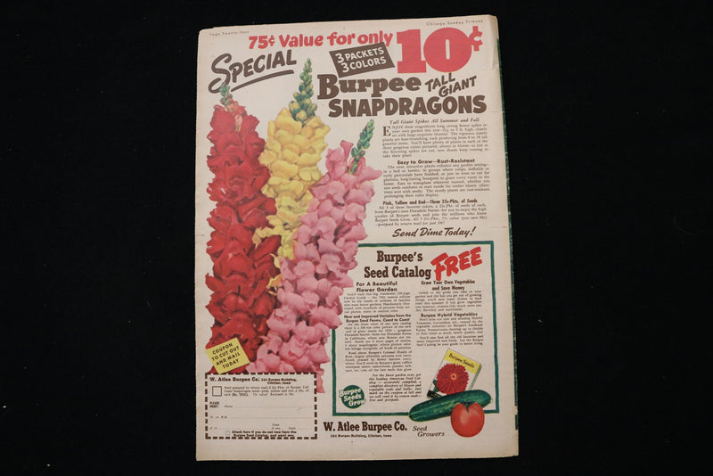 1950 JANUARY 8 CHICAGO SUNDAY TRIBUNE MAGAZINE - THOMAS MITCHELL COVER - E 26200