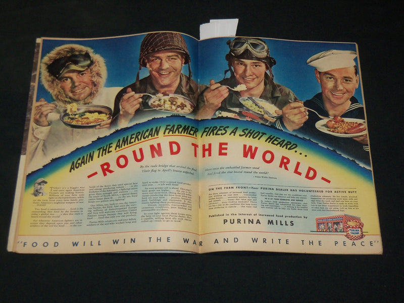 1943 JULY FARM JOURNAL MAGAZINE - AMERICAN FLAG COVER - J 6091