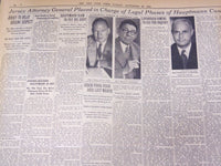 1934 SEPT 23 NEW YORK TIMES - LINDBERGH RETURNING HOME TO AID HAUPTMANN- NT 1697