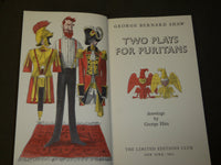 1966 TWO PLAYS FOR PURITANS SHAW LIMITED EDITIONS CLUB BOOK W/ SLIPCASE- KD 5360