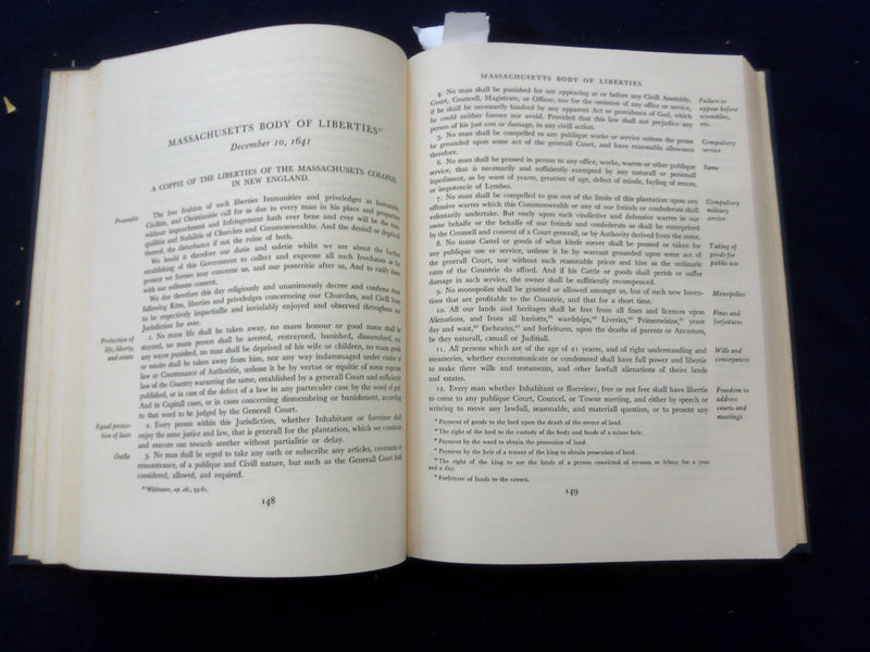 1959 SOURCES OF OUR LIBERTIES HARDCOVER BOOK BY R. PERRY & J. COOPER - KD 8606