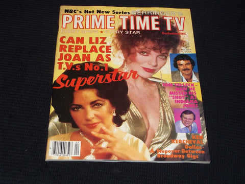 1985 APRIL PRIME TIME TV MAGAZINE - JOAN COLLINS LIZ TAYLOR COVER - E 15969
