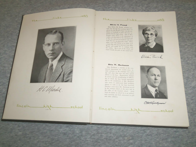 1930 THE LINKS LINCOLN HIGH SCHOOL YEARBOOK - LINCOLN, NEBRASKA - YB 2498