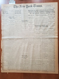 1917 NOVEMBER 26 NEW YORK TIMES - NO SEPARATE PEACE, LENINE SAYS - NT 8076