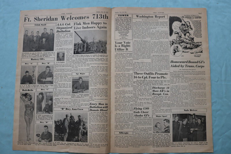 1951 NOVEMBER 27 FT. SHERIDAN TOWER NEWSPAPER - NP 9061