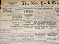 1919 DECEMBER 26 NEW YORK TIMES NEWSPAPER- MAURETANIA BATTERED BY SEAS - NT 8531