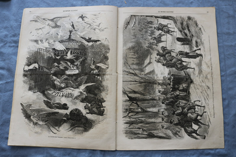 1864 FEB 6 LE MONDE ILLUSTRE MAGAZINE - CONFLIT DANO-ALLEMAND - FRENCH - NP 8443