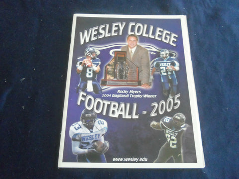 2005 OCTOBER 29 FOOTBALL PROGRAM -SALISBURY UNIV VS WESLEY COLLEGE - SP 1217O