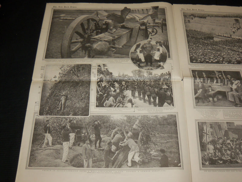 1915 AUGUST 8 NEW YORK TIMES PICTURE SECTION - BATTLESHIP CONNECTICUT - NP 5488