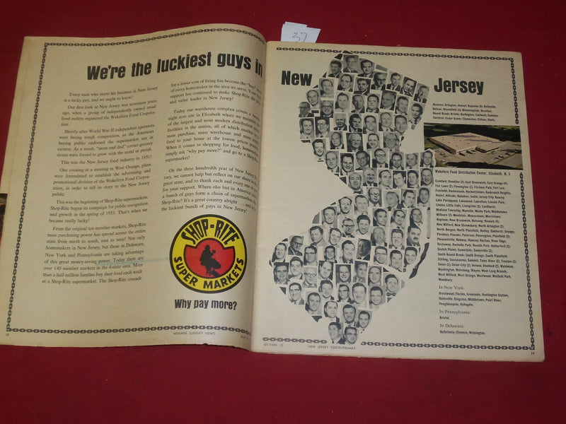 1964 MAY 24 NEWARK SUNDAY NEWS- NEW JERSEY TERCENTENARY SUNDAY MAGAZINE- NP 3804