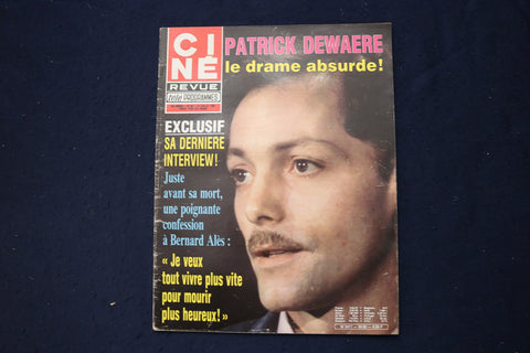 1982 JULY 22 CINE REVUE MAGAZINE - PATRICK DEWAERE COVER - E 23532