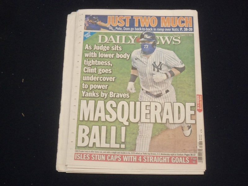 2020 AUGUST 13 NEW YORK DAILY NEWS NEWSPAPER -BIDEN & HARRIS -WELCOME TO KAMELOT