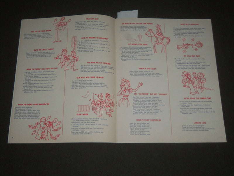 1964 SING OF THE U. S. A. WITH CHEVROLET SOFTCOVER SONG BOOK - J 2540