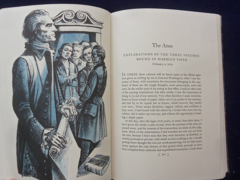 1967 THE WRITINGS OF THOMAS JEFFERSON HARDCOVER BOOK - HERITAGE PRESS - KD 8863
