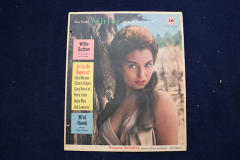 1961 APRIL 30 NY MIRROR MAGAZINE - ROSANNA SCHIAFFINO COVER - E 22266