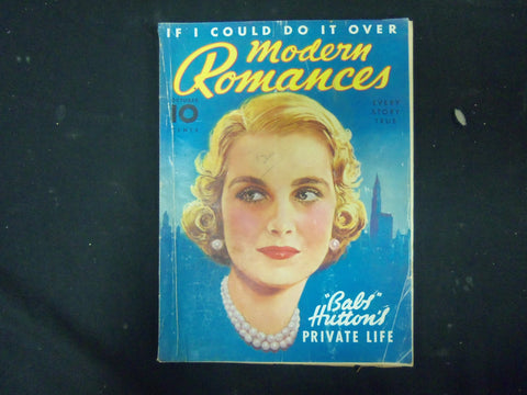 1938 OCTOBER MODERN ROMANCES MAGAZINE - NICE COVER, PHOTOS AND STORIES - ST 4135