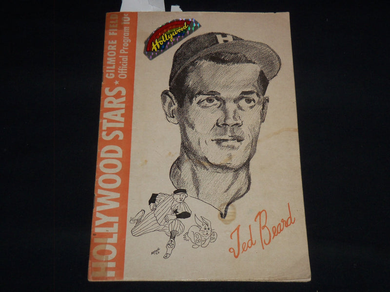 1952 HOLLYWOOD STARS SAN FRANCISCO SEALS BASEBALL OFFICIAL PROGRAM - J 8957