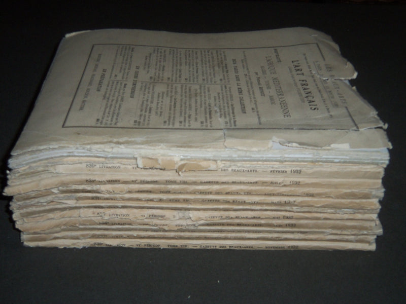 1932 GAZETTE DES BEAUX-ARTS FRENCH MAGAZINE LOT OF 11 - COMPLETE YEAR - O 3035