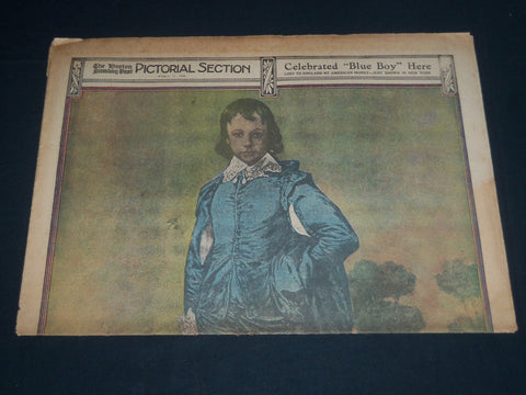 1922 MARCH 5 BOSTON SUNDAY POST PICTORIAL - BLUE BOY - PRINCE OF WALES - NP 3882