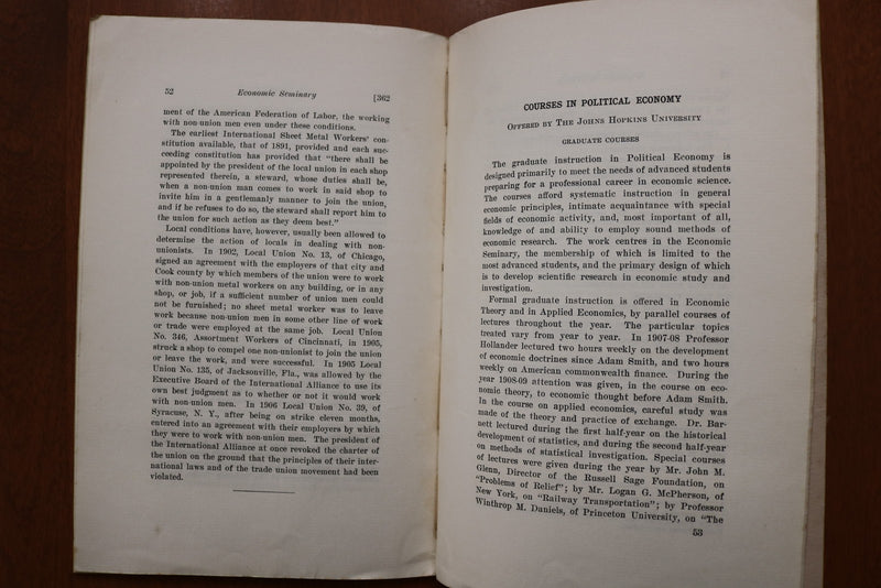 1909 APRIL THE JOHNS HOPKINS UNIVERSITY CIRCULAR SOFTCOVER BOOK - K 3159
