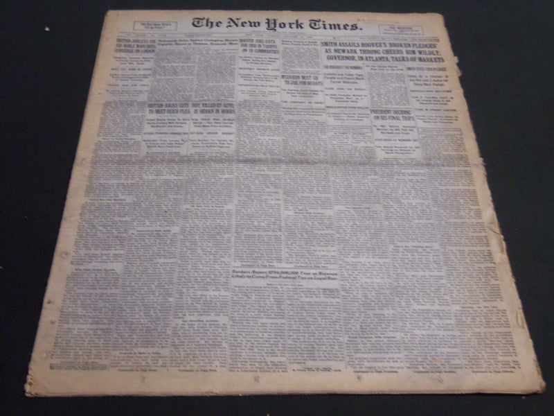1932 OCT 25 NEW YORK TIMES -NATIONWIDE DRIVE AGAINST CONTAGIOUS DISEASE- NT 6985