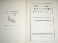 1940 ABE LINCOLN IN ILLINOIS PLAY IN 12 SCENES BOOK BY ROBERT SHERWOOD - KD 2170