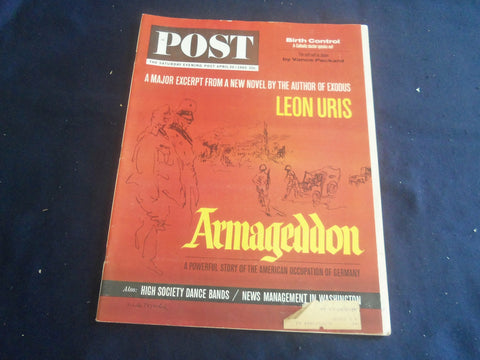 1963 APRIL 20 THE SATURDAY EVENING POST MAGAZINE - ARMAGEDDON - SP 1219M