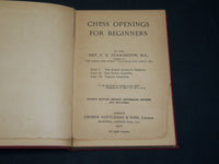 1912 CHESS OPENINGS FOR BEGINNERS BY REV. E. E. CUNNINGTON - KD 2755F