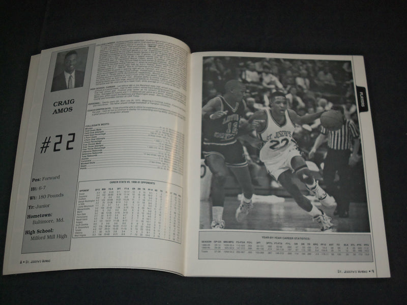 1990-1991 ST. JOSEPH'S UNIVERSITY BASKETBALL MEDIA GUIDE - J 3869