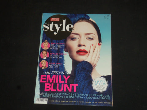 2012 JUNE STYLE MAGAZINE - GERMANY EDITION - EMILY BLUNT COVER - SP 7912