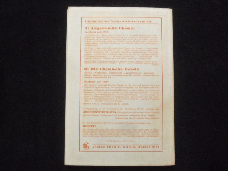 1937 ZUR ENTWICKLUNG DER CHEMIE DER HOCHPOLYMEREN BOOK - GERMAN TEXT - J 9997