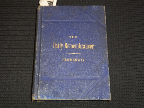 1875 THE DAILY REMEMBRANCER ON PEACE & WAR BOOK BY JOHN HEMMENWAY - KD 2100
