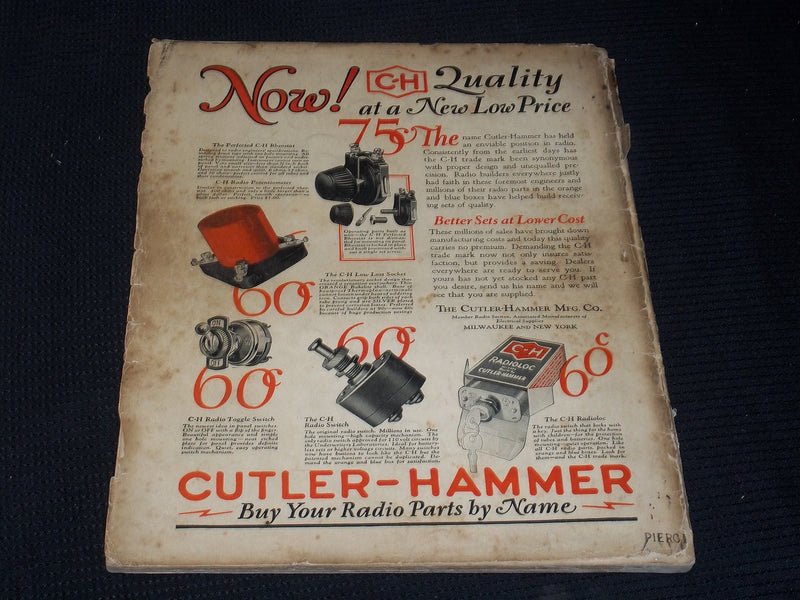 1925 SEPTEMBER RADIO NEWS MAGAZINE - THE POOR FISH FRONT COVER - E 5171