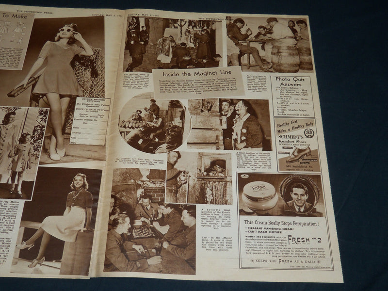 1940 MAY 5 THE PITTSBURGH PRESS SUNDAY ROTO SECTION - ,AUREEM O'HARA - NP 4546