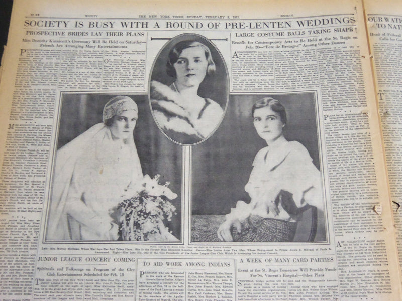1931 FEB 8 NY TIMES SPECIAL FEATURES - LINCOLN NEW PORTRAIT NEW PAPERS - NT 7095