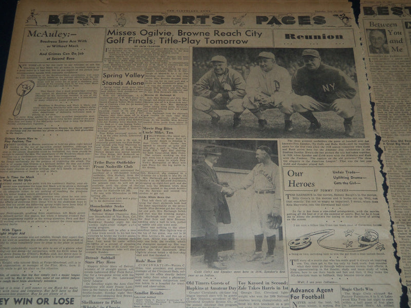 1941 JULY 24 CLEVELAND NEWS NEWSPAPER - WHEELER TRIED TO AROUSE ARMY - NT 7467