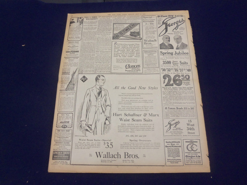 1919 MAY 9 NEW YORK TIMES - TRANSOCEAN FLIERS REACH HALIFAX - NT 9242