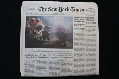 2025 JANUARY 30 NEW YORK TIMES - KENNEDY FACES SENATE GRILLING AND MISGIVINGS