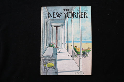 1974 JANUARY 14 NEW YORKER MAGAZINE - GREAT ILLUSTRATED COVER - NY 2897
