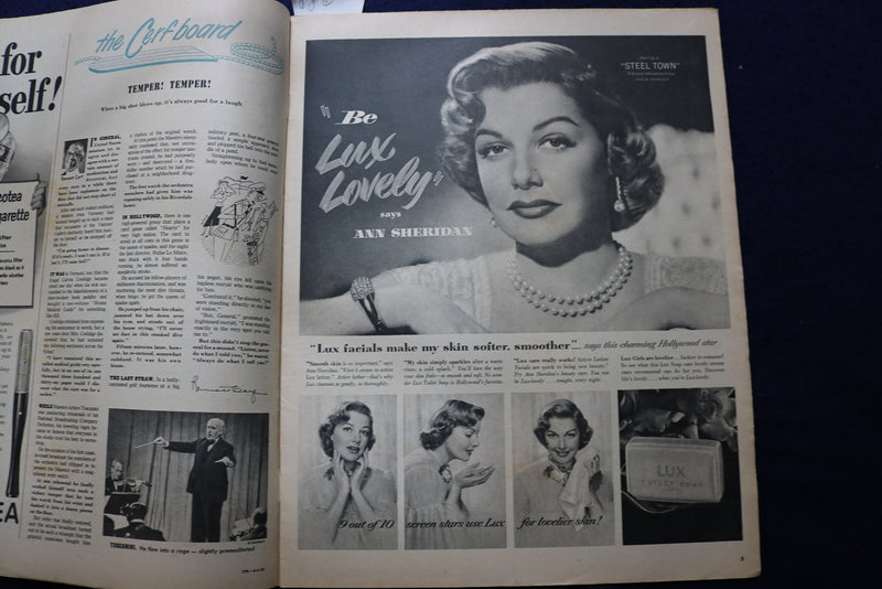 1952 APRIL 6 THIS WEEK MAGAZINE - ANN SHERIDAN-VIRGINIA MAYO ADS - E 22941