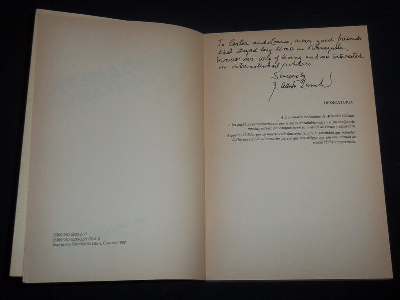 1989 CENTROAMERICAN Y CONTRADORA 2 VOLUMES SIGNED - JOSE VELASCO - KD 5293N