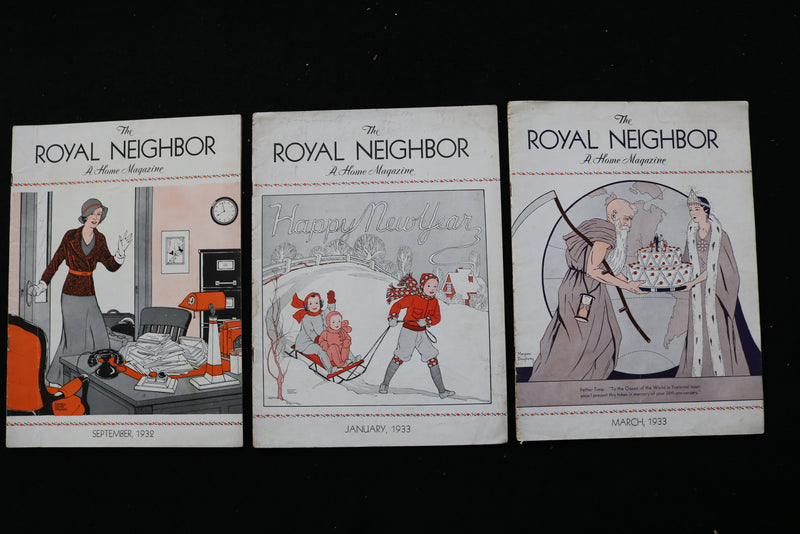 1932-1949 THE ROYAL NEIGHBOR - A HOME - MAGAZINE - LOT OF 37 - O 3709