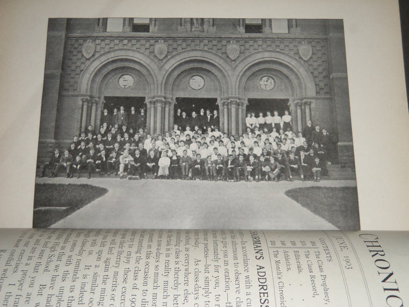 1903 CHRONICLE CLASS-BOOK - HARTFORD HIGH SCHOOL CONNECTITCUT - J 2488