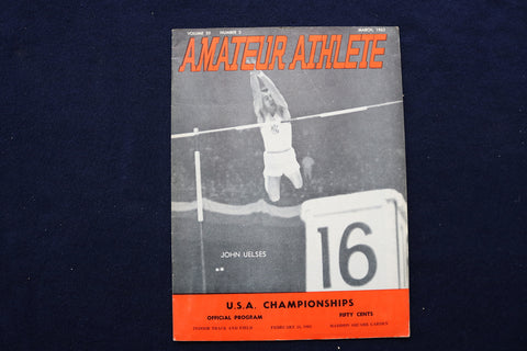 1962 MARCH AMATEUR ATHLETE MAGAZINE - JOHN UELSES COVER - E 11931