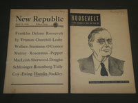 1946 APRIL 15 NEW REPUBLIC MAGAZINE 2 PARTS- FDR - FRANKLIN D. ROOSEVELT- J 4843