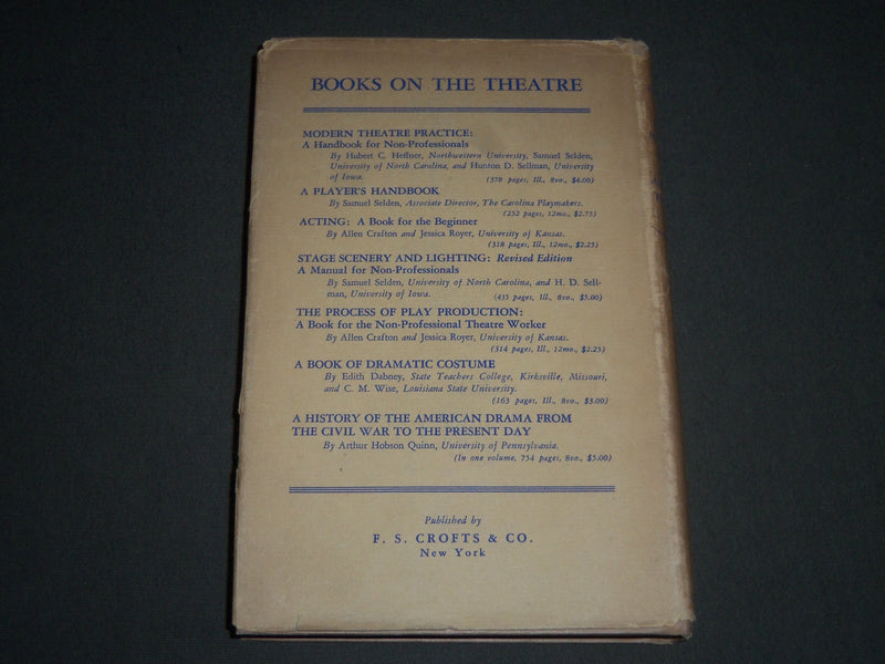 1937 HALSTEAD'S STAGE MANAGEMENT FOR THE AMATEUR THEATRE BY HALSTEAD - KD 4182